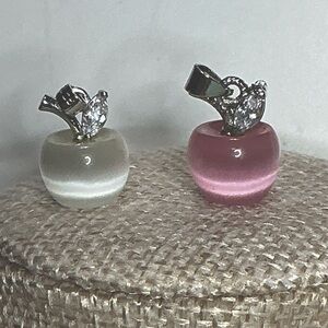 Cats Eye Apple Pendant and Chain 925 CZ